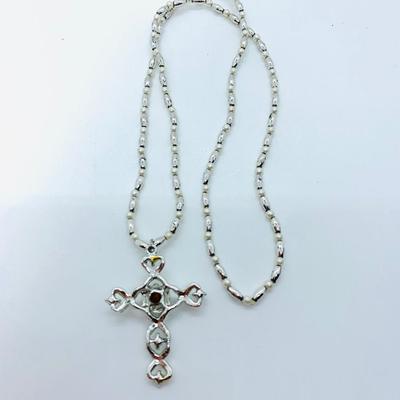 LOT 73R: New In Package Sterling Silver Necklace Cross Necklaces & Other Religious Items