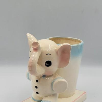 Vintage Napco Baby Elephant Vase