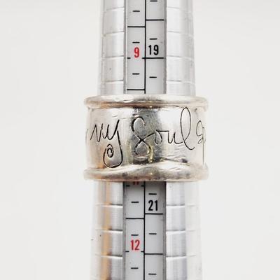 STERLING SIGNED SHAWNS "HEAR MY SOUL SPEAK" RING