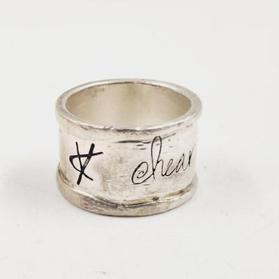 STERLING SIGNED SHAWNS "HEAR MY SOUL SPEAK" RING