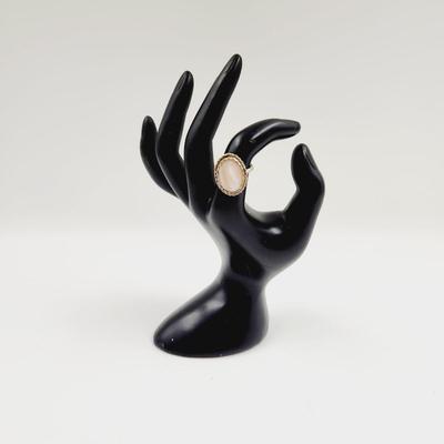 HAND CRAFTED SILVER MOTHER OF PEARL RING SIZE 6.5