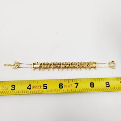 BEAUTIFUL GOLD TONED BUTTERFLY CHARM BRACELET