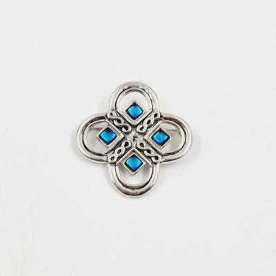 SCOTTISH SYMBOL SILVER TONED BROOCH