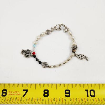 HAND CRAFTED CHRISTIAN BEADED BRACELET