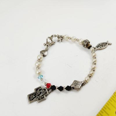 HAND CRAFTED CHRISTIAN BEADED BRACELET