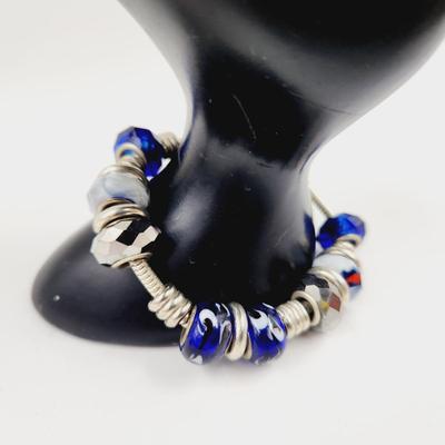 PANDORA STYLE SILVER TONED BEADED BRACELET
