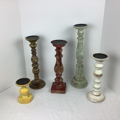 Lot # 1012 Lot of Colored Oversized Candlesticks