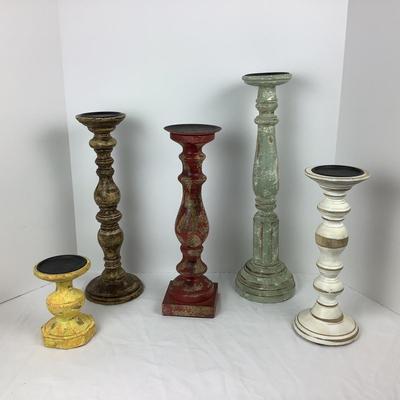 Lot # 1012 Lot of Colored Oversized Candlesticks