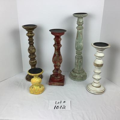 Lot # 1012 Lot of Colored Oversized Candlesticks