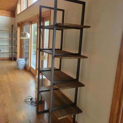 Matching Pair of Industrial Style Shelving Units (LR-DW)