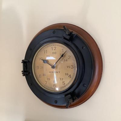 1181 Brass U.S. NAVY Wall Clock