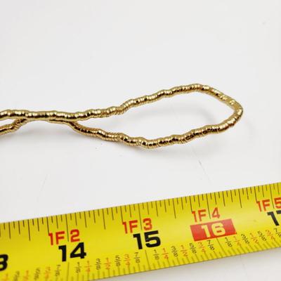 BEAUTIFUL GOLD TONED TWISTED STATEMENT NECKLACE