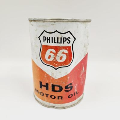 PHILIPS 66 HDS MOTOR OIL IN METAL CAN (FULL)