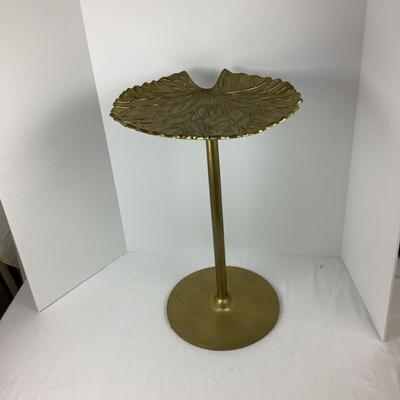 Lot # 1050.  Gold Leaf Accent Table