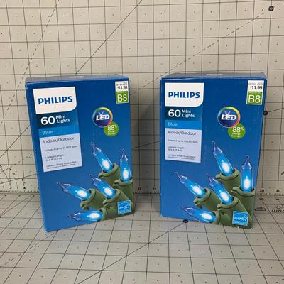 #20 Phillips Blue Mini Lights (Two Boxes)