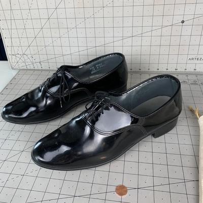 #99 Mens Black Dress Shoes Size 12 With Bag