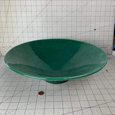 #142 Green Footed Pottery Plate