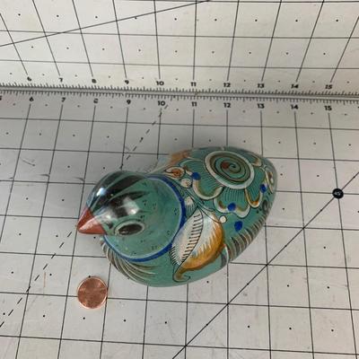 #150 Blue Ceramic Bird Made in Mexico