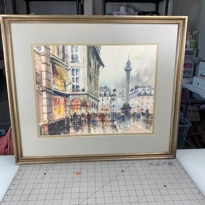 #159 Original Signed Framed Watercolor Painting