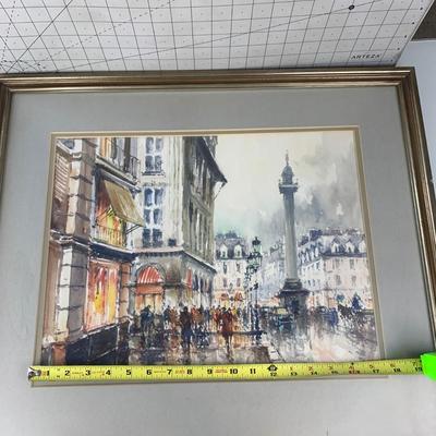 #159 Original Signed Framed Watercolor Painting