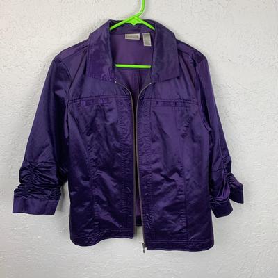 #167 Chico's Purple Jacket Size 2