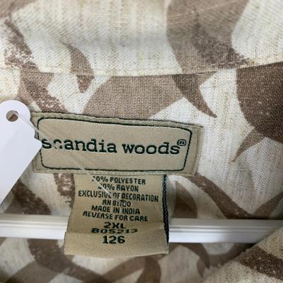 #173 Scandia Woods 2XL Button Down Short Sleeve Shirt