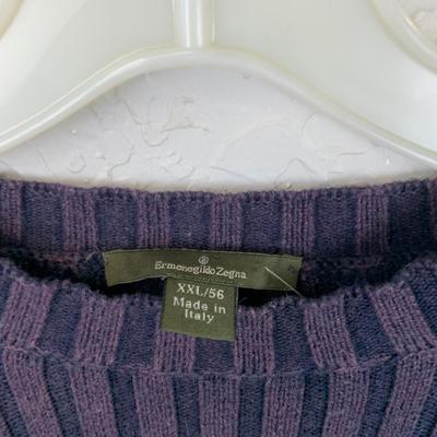 #181 Ermenegildo Zegna XXL Italian Purple Sweater