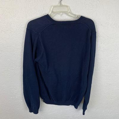 #183 Eddie Bauer  Large Blue Sweater Pima Cotton
