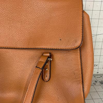 #188 Brown Faux Leather Handbag