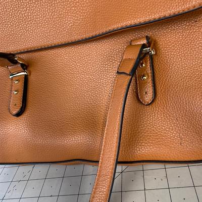 #188 Brown Faux Leather Handbag