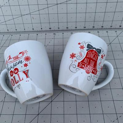 #242 Two Holiday Coffee Mugs