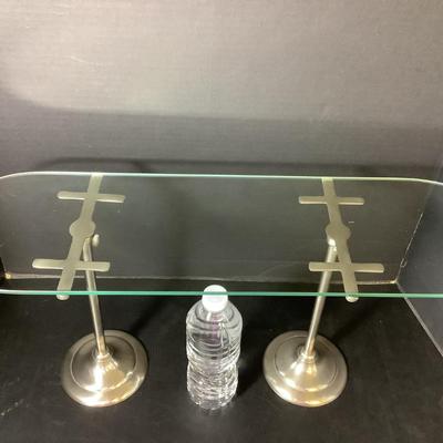1036 Metal & Glass Decorative Shelf