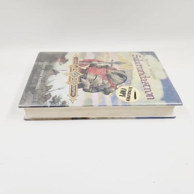 AUTOGRAPHED BRIAN JACQUES - SALAMANDASTRON HARDBACK BOOK