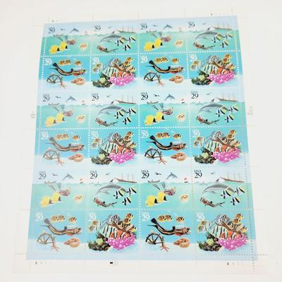 8 SHEETS - USPS STAMP COLLECTABLE - THE SEA