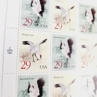6 SHEETS -USPS STAMP COLLECTABLE - BIRDS