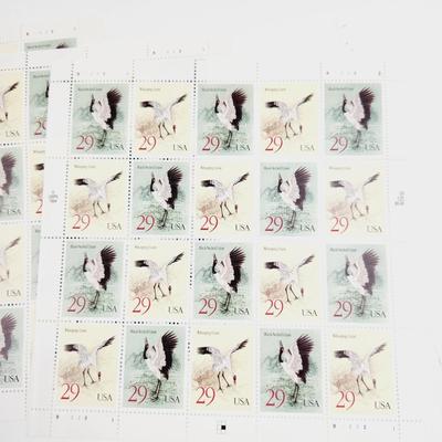 6 SHEETS -USPS STAMP COLLECTABLE - BIRDS