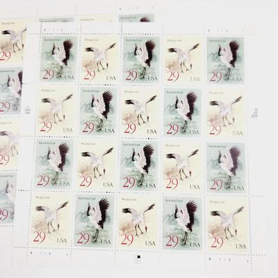 6 SHEETS -USPS STAMP COLLECTABLE - BIRDS