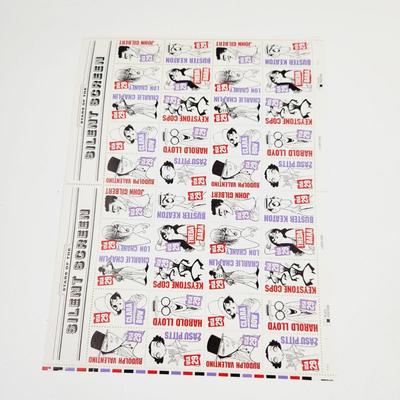 3 SHEETS - USPS STAMP COLLECTABLE - SILENT SCREEN