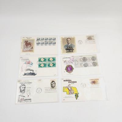 1988, 1957, 1981, (3) 1967 1st DAY ISSUE STAMPS 6 PCS