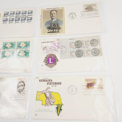1988, 1957, 1981, (3) 1967 1st DAY ISSUE STAMPS 6 PCS