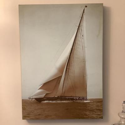1211 Sailboat Print on Stretched Canvas