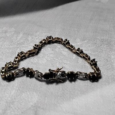ROSS SIMONS Sapphire & Diamond Accent 7" Tennis Bracelet