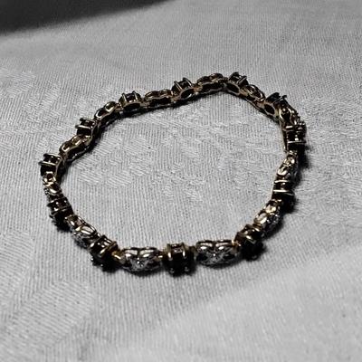 ROSS SIMONS Sapphire & Diamond Accent 7" Tennis Bracelet