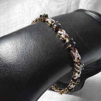 ROSS SIMONS Sapphire & Diamond Accent 7" Tennis Bracelet