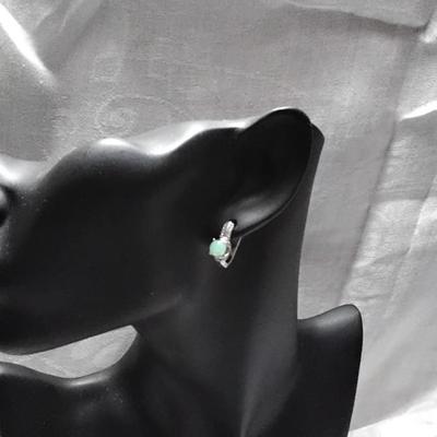 Chrysoprase Sterling Silver Earrings