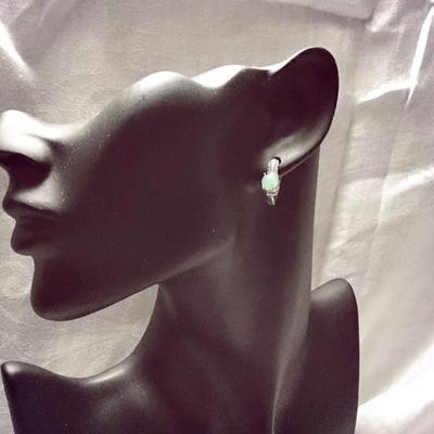 Chrysoprase Sterling Silver Earrings