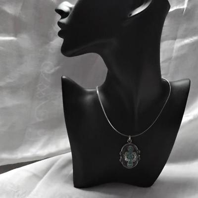 Vintage Lapis Lazuli and Turquoise 18" 925 Necklace