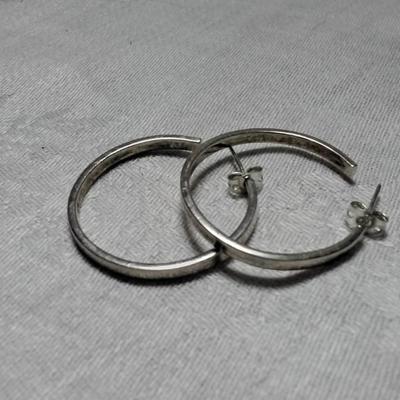 Vintage Solid 925 Hoops