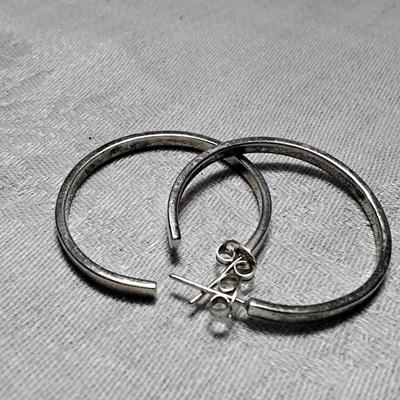 Vintage Solid 925 Hoops