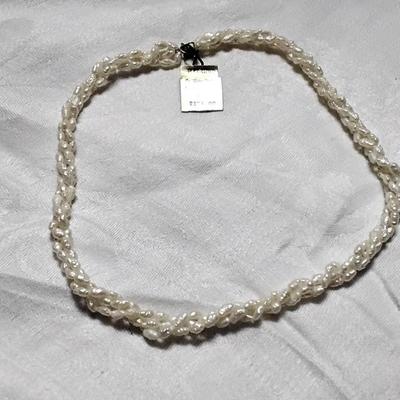 New Old Stock  14K FW Pearl  16" Torsade Necklace
